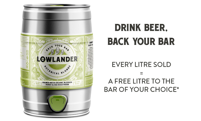 Back Your Bar van Lowlander banner